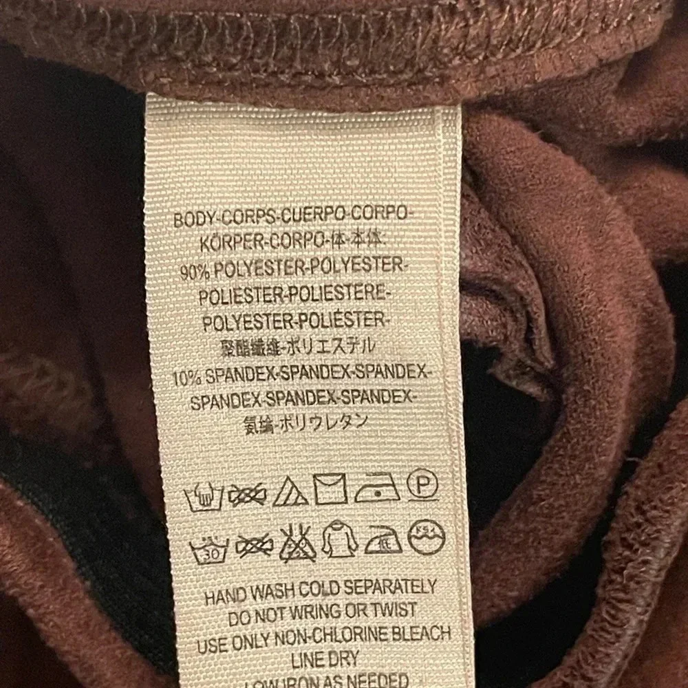 Free People Size 27 Wine Faux Leather Leggings